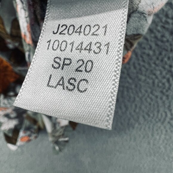 Lascana Venus Womens Boho Floral Peasant Blouse M Green Puff Sleeve Cottagecore - Picture 7 of 10